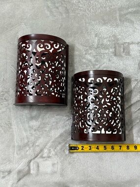 Northern Lights at Home Brown Metal and mirrored Wall Sconces - Set of 2